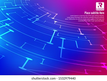 Abstract technology background Hi-tech communication concept innovation background vector illustration - Vector