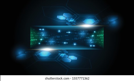 Abstract technology background Hi-tech communication concept innovation background vector illustration
