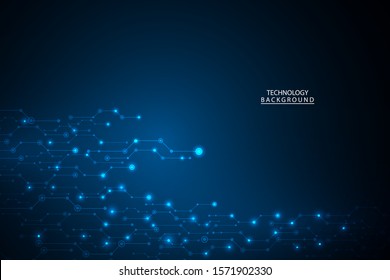 Abstract technology background Hi-tech communication concept futuristic digital innovation background for global web, connection,Circuit board, science. Vector illustration