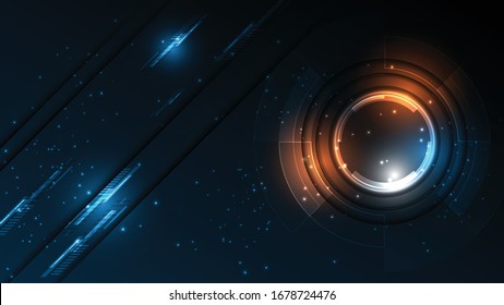 Abstract technology background Hi-tech communication concept innovation background vector illustration
