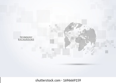 Abstract technology background Hi-tech communication concept futuristic digital innovation background for global web, connection, science. Vector illustration
