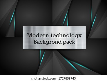 Abstract technology background Hi-tech communication concept futuristic digital innovation background for global web, connection, science. Triangle Pattern stripes dynamic modern packs.