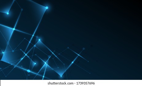 Antecedentes de la tecnología de resumen Concepto de comunicación de alta tecnología moléculas de innovación tecnología ilustración vectorial de fondo
