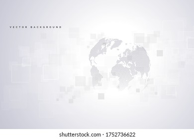 Abstract technology background Hi-tech communication concept futuristic digital innovation background for global web, connection, science. Vector illustration