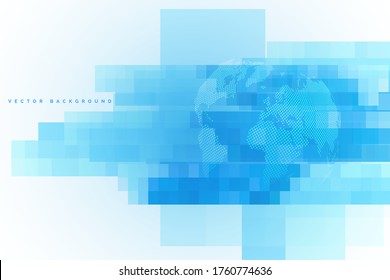 Abstract technology background Hi-tech communication concept futuristic digital innovation background for global web, connection, science. Vector illustration