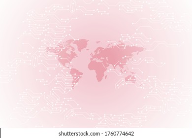 Abstract technology background Hi-tech communication concept futuristic digital innovation background for global web, connection, science. Vector illustration
