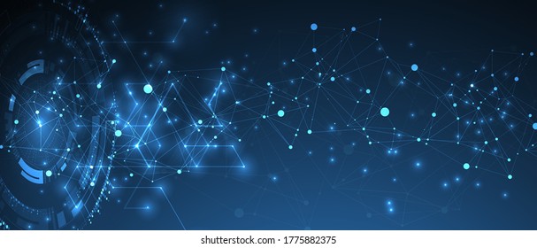 Abstract technology background. Hi-tech communication concept futuristic digital innovation background. Vector illustration