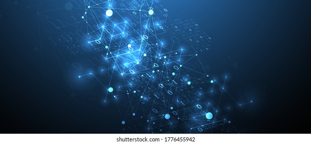 Abstract technology background. Hi-tech communication concept futuristic digital innovation background. Vector illustration