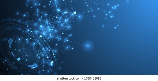 Abstract technology background. Hi-tech communication concept futuristic digital innovation background. Vector illustration