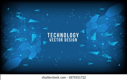 Resumen de los antecedentes tecnológicos Concepto de comunicación de alta tecnología, tecnología, negocios digitales, innovación, ilustración vectorial de escena de ciencia ficción con espacio de copia.