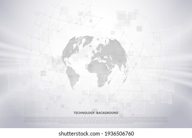 Abstract technology background Hi-tech communication concept futuristic digital innovation background for global web, connection, science. Vector illustration