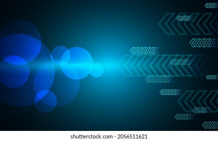 Abstract technology background Hitech communication concept. Dark blue background.
