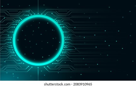 Abstract technology background Hi-tech communication concept futuristic digital innovation background vector illustration. Wireframe landscape background. Blue abstract hi speed internet technology.