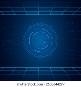 Abstract technology background Hi-tech communication concept innovation background vector illustration. Abstract fingerprint in circle digital. Vector abstract futuristic background. Square pattern.