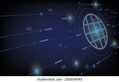 Abstract technology background. hi-tech communication data Science, connection digital data concept. Abstract lines and dots connect background. Futuristic circuit board vector illustration.