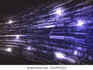Abstract technology background Hi-tech communication concept innovation background vector illustration. Matrix particles grid virtual reality.
