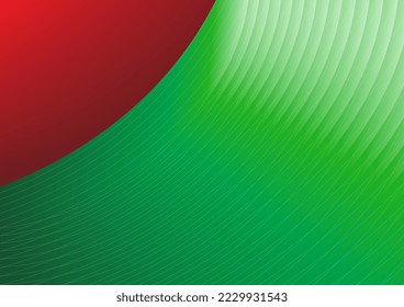 Abstrakter Technologie-Hintergrund Hightech-Kommunikationskonzept, Innovationshintergrund, Vektorgrafik mit Linie. Weihnachtshintergrund. Grün und Rot.