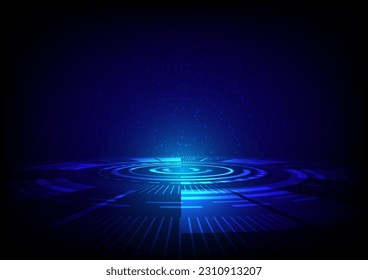 Abstract technology background Hi-tech communication concept futuristic digital innovation background vector illustration,  Bright circle and shine the light within.