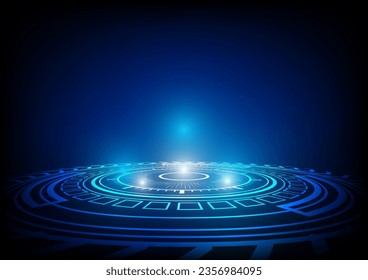 Abstract technology background Hi-tech communication concept futuristic digital innovation background vector illustration, Bright circle and shine the light within.	
