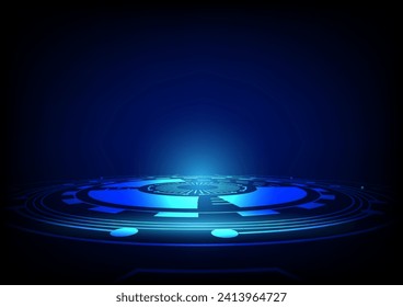 Abstract technology background Hi-tech communication concept futuristic digital innovation background vector illustration, Bright circle and shine the light within.	
