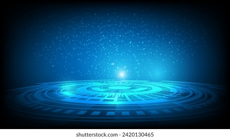 Abstract technology background Hi-tech communication concept futuristic digital innovation background vector illustration, Bright circle and shine the light within.