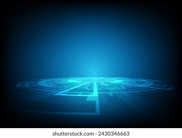 Abstract technology background Hi-tech communication concept futuristic digital innovation background vector illustration, Bright circle and shine the light within.	
