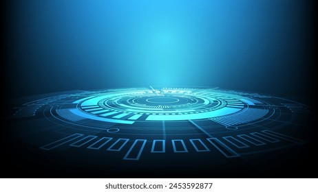 Abstract technology background Hi-tech communication concept futuristic digital innovation background vector illustration, Bright circle and shine the light within.