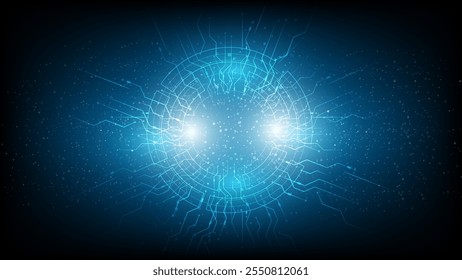 Abstract technology background Hi-tech communication concept futuristic digital innovation background vector illustration, Bright circle and shine the light within.	
