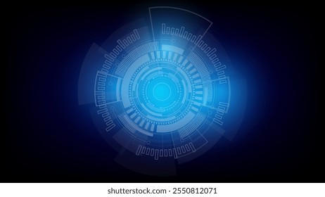 Abstract technology background Hi-tech communication concept futuristic digital innovation background vector illustration, Bright circle and shine the light within.	
