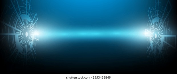 Abstract technology background Hi-tech communication concept futuristic digital innovation background vector illustration, Bright circle and shine the light within.	