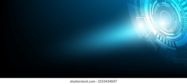 Abstract technology background Hi-tech communication concept futuristic digital innovation background vector illustration, Bright circle and shine the light within.	