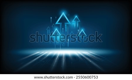 Abstract technology background Hi-tech communication concept, technology, digital business, innovation, science fiction scene vector illustration with copy-space.