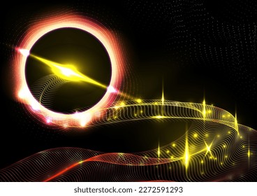 Abstract technology background Hitech. Wave line blend color background, vector illustration. For use in graphics or product components.