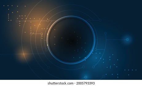 Abstract technology background, illustration, innovation background hi-tech communication concept, blue background. digital science and technology