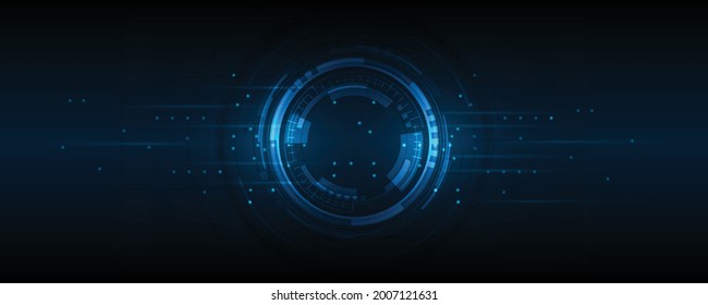 Abstract technology background, illustration, innovation background hi-tech communication concept, blue background. digital science and technology