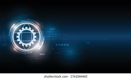 Resumen de antecedentes tecnológicos, Ilustración, fondo de innovación de concepto de comunicación de alta tecnología, ciencia y tecnología de fondo azul digital