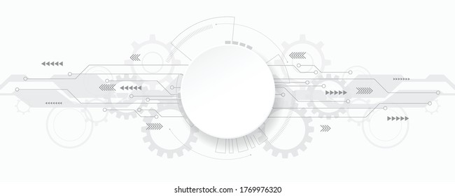 Abstract technology background, Illustration,Hi-tech communication concept innovation background,science and technology digital white background