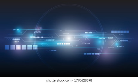 Abstract technology background, Illustration,Hi-tech communication concept innovation background,science and technology digital blue background
