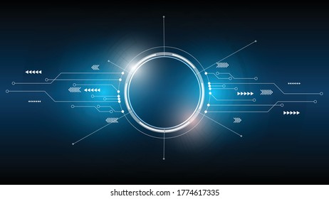 Abstract technology background, Illustration,Hi-tech communication concept innovation background,science and technology digital blue background