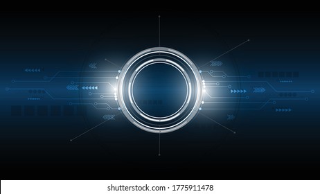 Abstract technology background, Illustration,Hi-tech communication concept innovation background,science and technology digital blue background