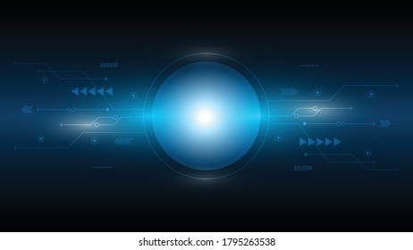 Abstract technology background, Illustration,Hi-tech communication concept innovation background,science and technology digital blue background