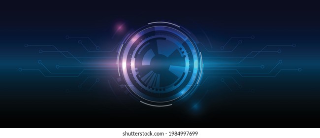 Resumen de antecedentes tecnológicos, Ilustración, fondo de innovación de concepto de comunicación de alta tecnología, ciencia y tecnología de fondo azul digital