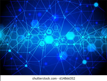 Abstract technology background internet of things application