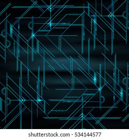 Abstract technology background with intersecting lines