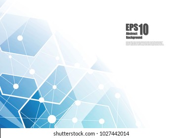 Abstract technology background, isometric form, hexagon form, with copy space.Vector illustrator.
