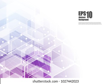 Abstract technology background, isometric form, hexagon form, with copy space.Vector illustrator.