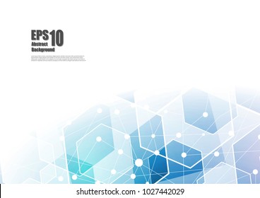 Abstract technology background, isometric form, hexagon form, with copy space.Vector illustrator.