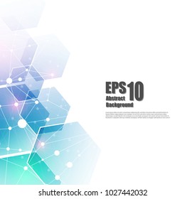 Abstract technology background, isometric form, hexagon form, with copy space.Vector illustrator.