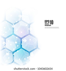 Abstract technology background, isometric form, hexagon form, with copy space.Vector illustrator.