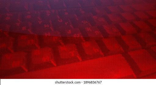 Abstract Technology Background with Keyboard Halftone Vector